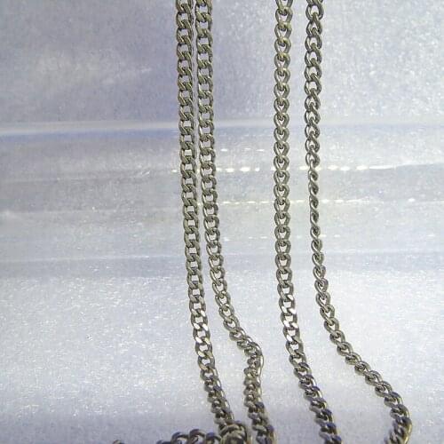 Titanium 3mm Curb Necklace Chain No Corrosion And Rust Welding Fashion Chain Matte Finish And Very Lightweight