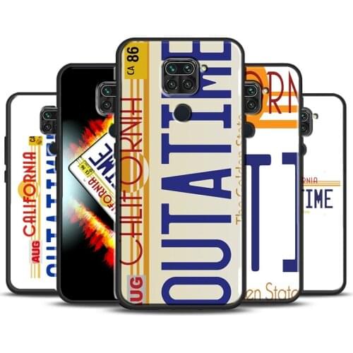 Back to the Future License Plate Phone Case For Xiaomi Redmi Note 10 9 Pro 9S 8T 8 Pro Coque For Redmi 9 9C 9A 8A 9T K40