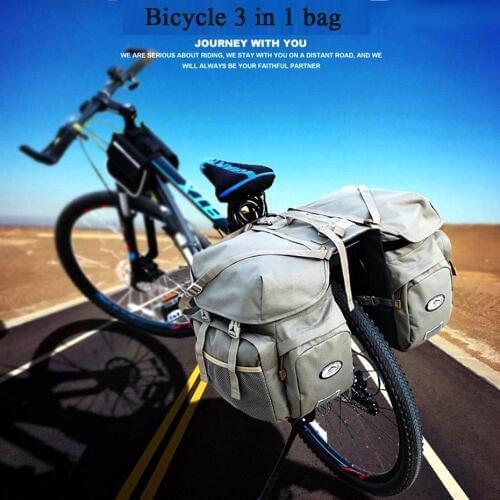 Mountain Bicycle Bike 3 in 1 Trunk Bags Cycling Double Side Rear Rack Tail Seat Pack Luggage Carrier Outdoor riding equipment
