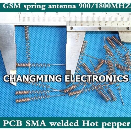 GSM spring antenna 900/1800MHZ PCB SMA welded GPRS chili antenna 3dbi Phosphorus copper mass(working 100% Free Shipping)20PCS
