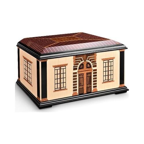 Cigar box natural cedar wood multi-zone built-in temperature and humidity meter humidifier metal hinge cigarette case