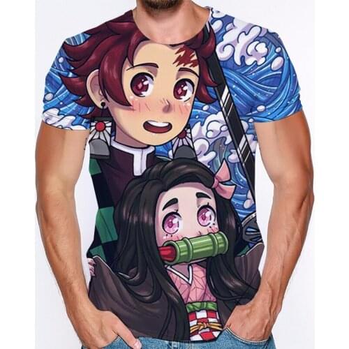 2020 Summer Demon Slayer Kimetsu no Yaiba 3D T Shirt Men Women New Fashion T-shirt Boy Girl Kids Cartoon Anime Printed Tee Tops