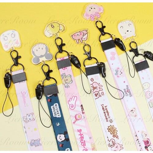LierreRoom Cartoon printing mobile phone lanyard / thermal transfer ribbon for iPhone, Huawei, Samsung and smartphones and