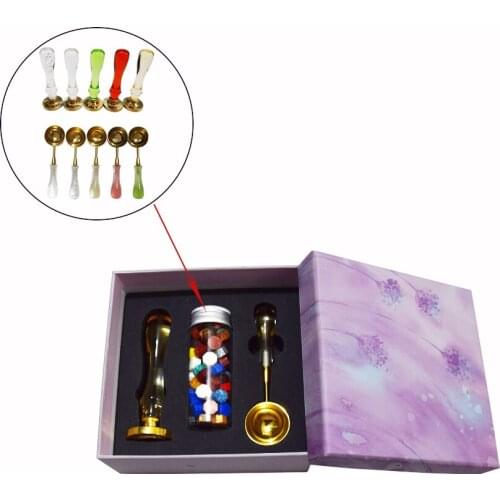 Diy scrapbooking crystal spoon wax seal stamp set box kit custom or stock design