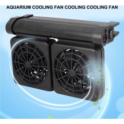 Mini Aquarium Cooling Fan Farming Fish Tank Adjustable Low Noise Chiller Fan Marine Pond Cooler Mute Temperature Controller