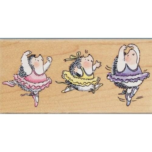 10x6 Hedgehog dancing Transparent Clear Stamps Silicone Seals for DIY scrapbooking photo album Card Making