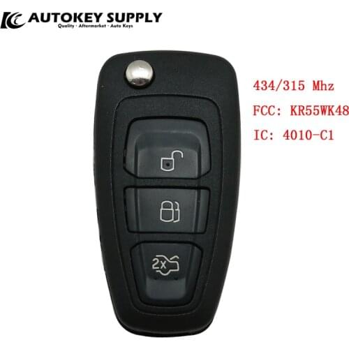 For Ford 3 button flip remote key 434/315 Mhz FCC: KR55WK48 IC: 4010-C1 AKFDC411