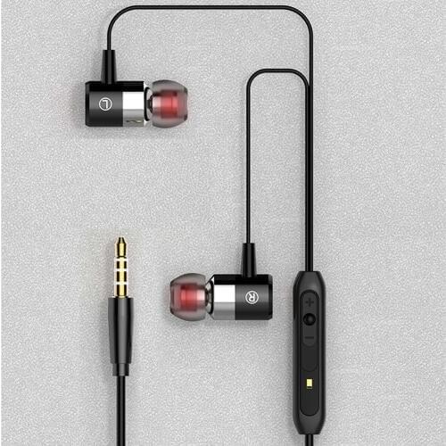 Qijiagu 50PCS 3.5MM interface Wire-controlled intelligent conversion universal bass earphones in-ear headset
