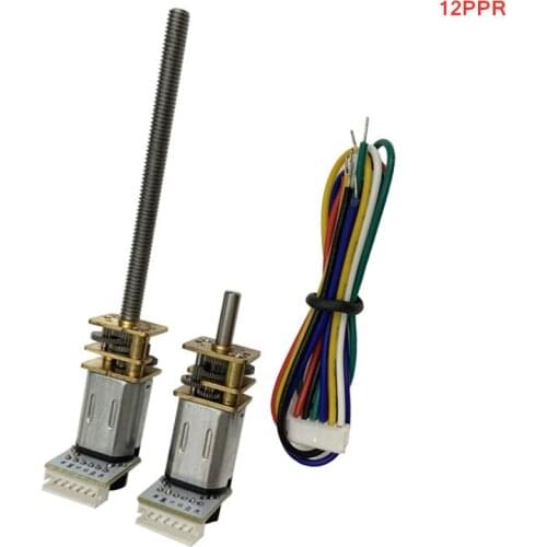 N20 Hall Gear Motor 12PPR M455 Threaded screw 3V 6V 12V Precise Model DIY Motor