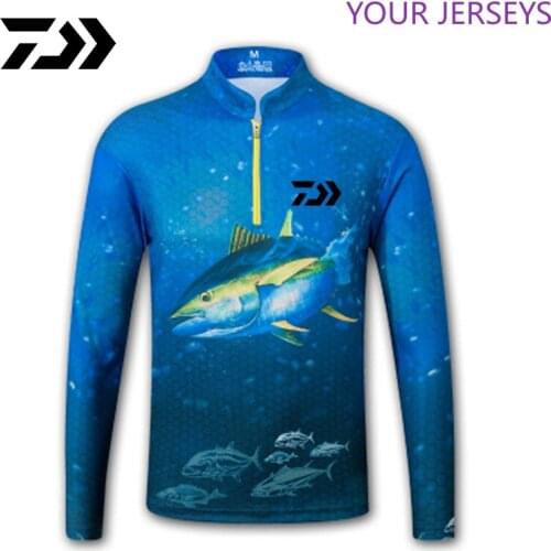 2022 DAIWA Fishing Shirt Long Sleeve Quick-drying UV Breathable Professional Hiking Cycling Fishing Clothes Fishing Clothes