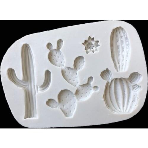DIY crystal epoxy material Cactus Ball Plant Potted Silicone Mold Handmade Soft Pottery Ornament Silicone Mold