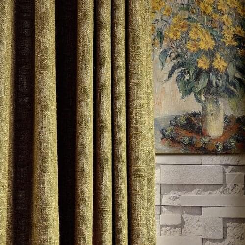 Curtains for Living Room Bedroom Curtains Modern Minimalist European Curtains Solid Color Curtains Put Burlap Curtains