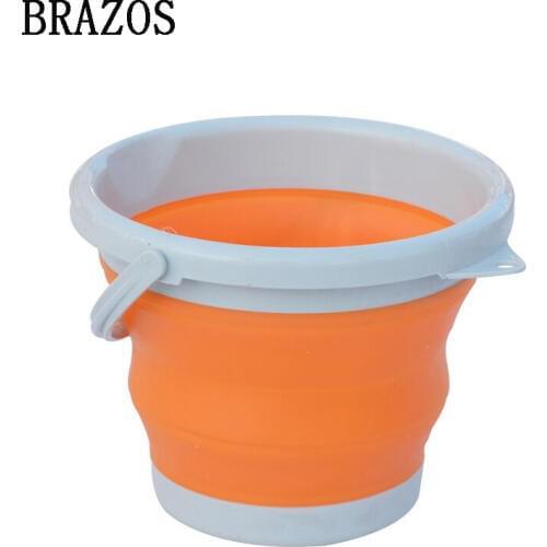 PP Foldable Fishing Bucket Folding Portable Car Wash Bucket Outdoor Camping Water Bait Container For Fishing Lure Box Fish Gear