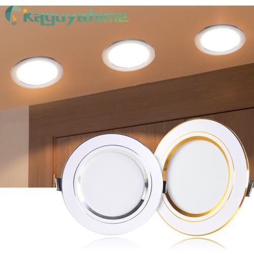 Kaguyahime Thin LED Downlight 220V LED Spot Down Light 18W 15W 9W 5W High Bright Gold White Round Recessed Lamp Indoor Lighting