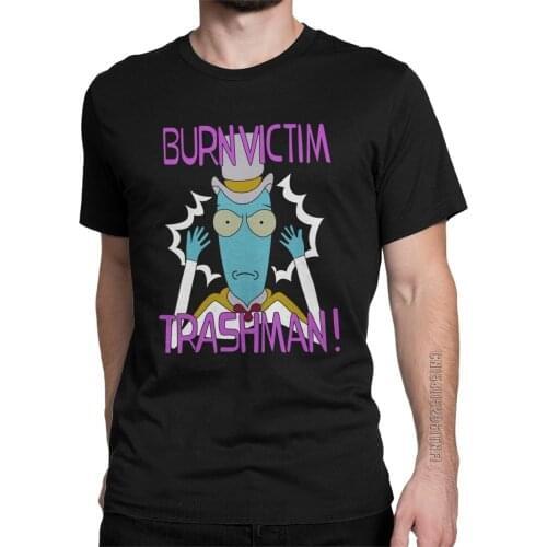 Men T-Shirt Solar Opposites Funny 100% Cotton Tees Classic Burn Victim Trashman T Shirts Crew Neck Clothing Gift Idea