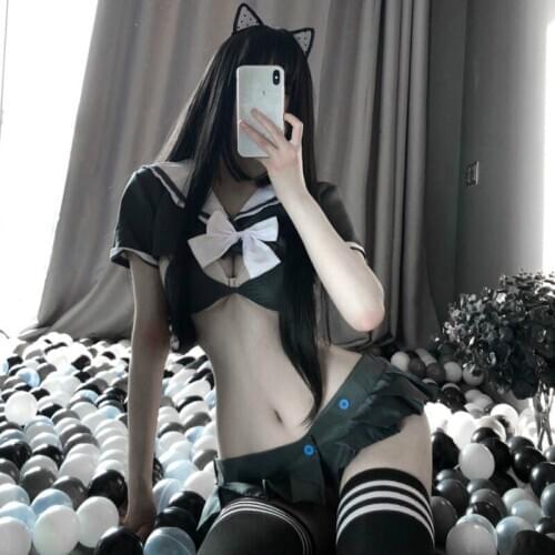 Japanese Girls College Style Sexy Office Student Costume Schoolgirl Lingerie School Girl Women Cosplay Halloween Uniform