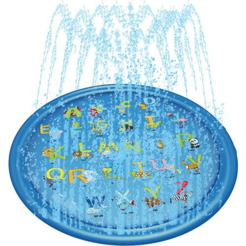 170cm Baby Spray Water Mat PVC Round Sprinkler Splash Pad Fun Summer Outdoor Lawn Water Play Mat Games For Children
