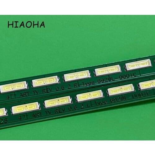 2pcs/set Original Backlight Lamp Strip For Skyworth 47E800A 47S61 47" ART TV REV0.6 6916L0890A 6916L0891A 63LED 521mm