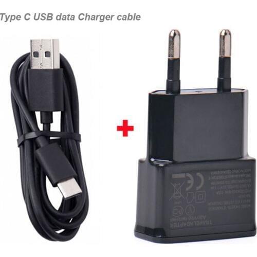 2A EU US Portable Phone Charger Adapter+Type C Cable For Galaxy A3 (2017),Asus Zenfone 3 Zoom ZE553KL,For HTC U11 Eyes,Oneplus 6