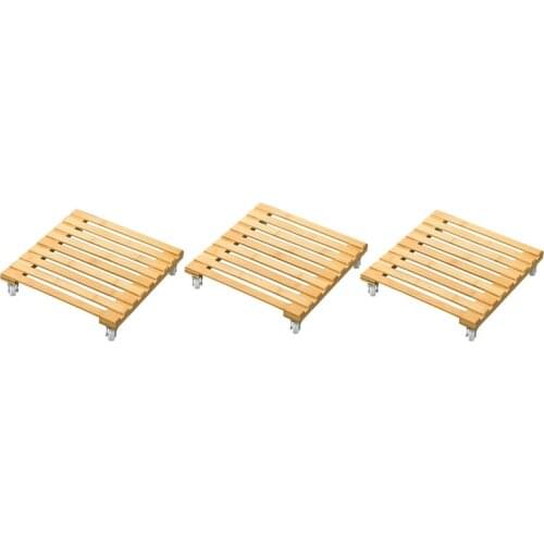 3Pcs Base Roller Mobile Pallet With Wheel Pallet Rack Holder Non-Wood Mobile Pallet