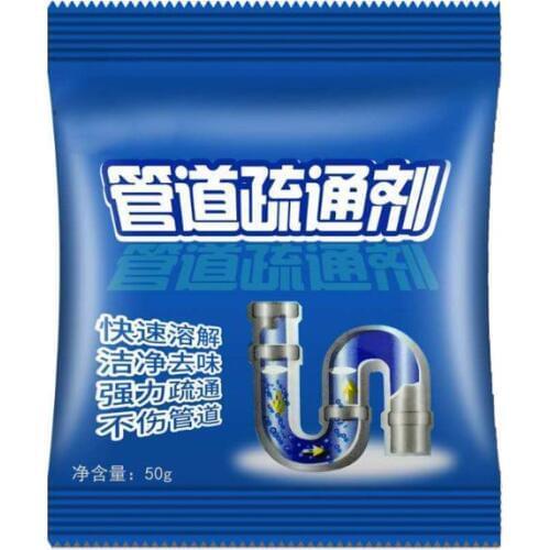 50g Sewer Unclogging Pipe Dredging Agent Kitchen Toilet Bathroom Floor Sink Drain Cleaner Deodorant