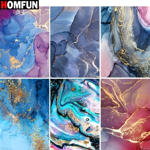 HOMFUN Diamond Painting Full Square/Round Drill 5D DIY "Abstract striped" Daimond Embroidery Rhinestone Cross Stitch Home Decor