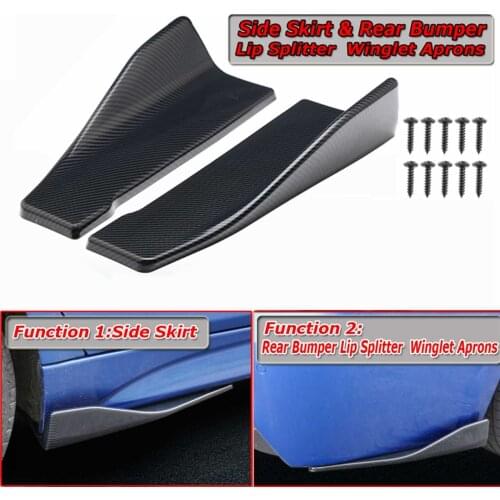35cm Universal 2xCar Side Skirt Rear Bumper Lip Splitter Winglet Mudguards For LEXUS IS200T IS250 IS350 ISF ES300h ES300h ES330