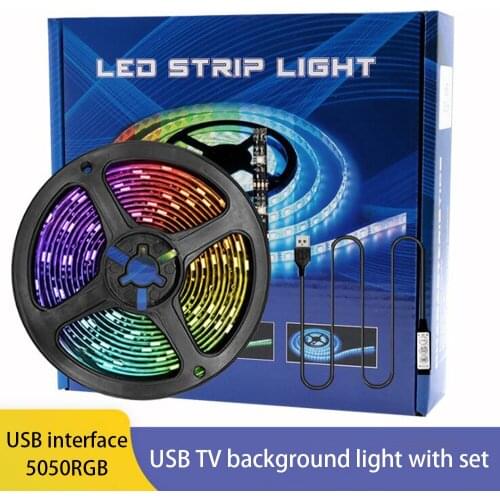 Colorful discoloration led lamp with Backlight USB Powered LED strip light RGB 5050 For living room TV Mirror atmosphere lamp