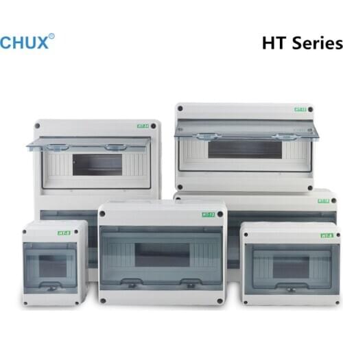 HT series 5 8 12 15 18 24Ways Household illumination Electrical Distribution Box MCB ABS+PC Plastic Waterproof Junction Wire Box