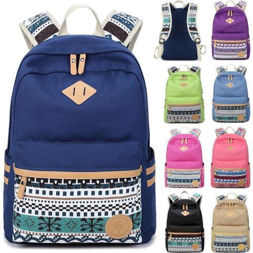 14 15 15.4 15.6 Inch Canvas Computer Laptop Notebook Backpack Bags Case School Backpack for Men Women Student