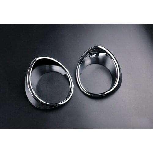 Quality ABS Chromed 2PCS Front Fog Light Lamp Cover Protector Trim New For BMW X4 2014 15