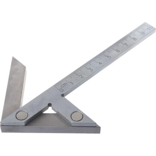 100x70mm Center Gauge High Precision Centering Square Angle Gaging Protractor Angle Ruler Center Finder U4LB