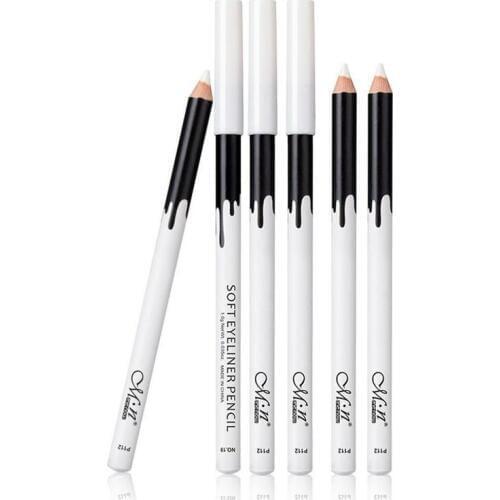 Classic 3 Seconds Eyeshadow White Eyeliner Makeup Smooth Easy Wear Eyes Brightener Waterproof White Eyes Liner Pencils