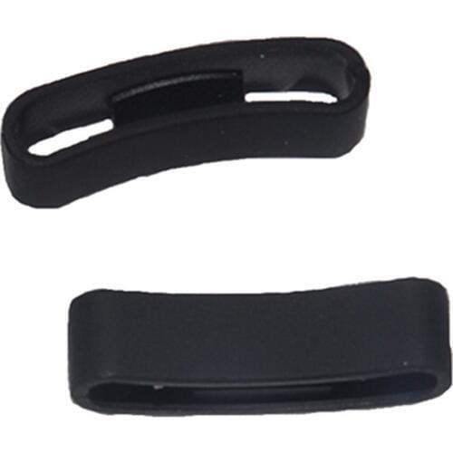 2 Piece Black Annular Silicone Rubber Replacement Watch Band Keeper Holder Retainer Loop Ring for Suunto Watch Strap Accessories