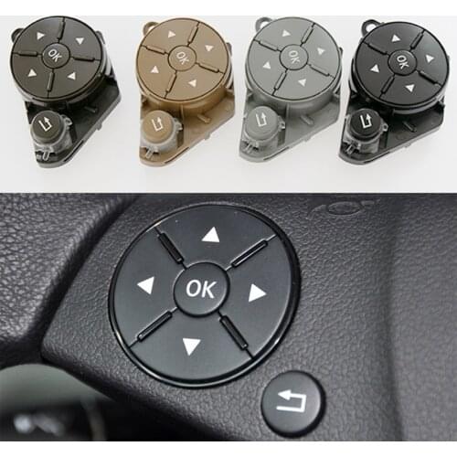 Left & Right Car Steering Wheel Switch Control Button Trim Cover Kit For Mercedes-Benz W204 X204 W212 C E GLK Class 2008-2015