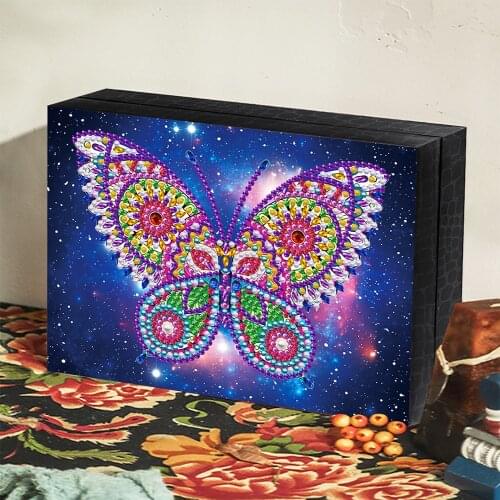DIY Special-shaped Diamond Painting Jewelry Box Containers Butterfly Resin Storage Box Diamond Craft Wedding Container Box Gift