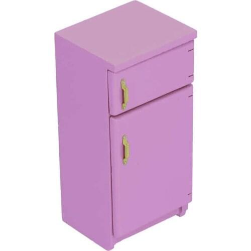 Dollhouse Refrigerator Birch Material 1/12 Refrigerator Excellent Workmanship for Dollhouse for OB11