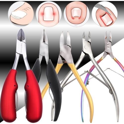 Multifunctional Nail Remover Nail Clipper Dead Skin Nipper Plier Ingrown Toenail Trimmer Cuticle Olecranon Scissors Tool SAQ1-23