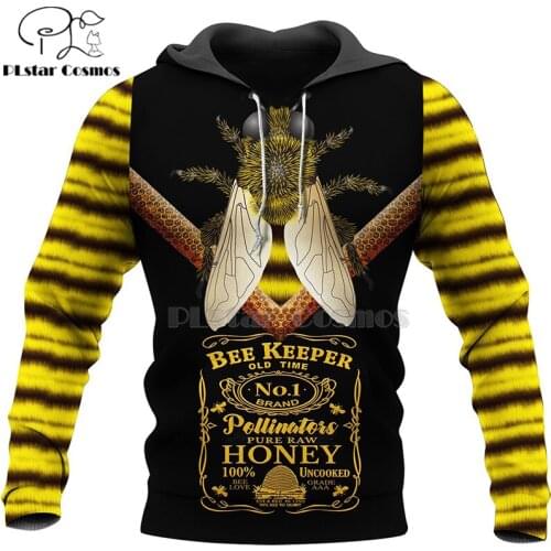 PLstar Cosmos Fashion Men hoodies insect Bee 3D Print Hoodie Unisex Casual streetwear hoody Sweatshirt pullover sudadera-5