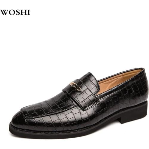 Men shoes luxury brand genuine leather loafers slip on loafers dress business suit shoes men wedding party shoes big size 48 n5