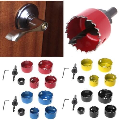 6Pcs Hole Circular Saw Set Drill Bit Cutting Cutter Round 32mm 38mm 45mm 54mm