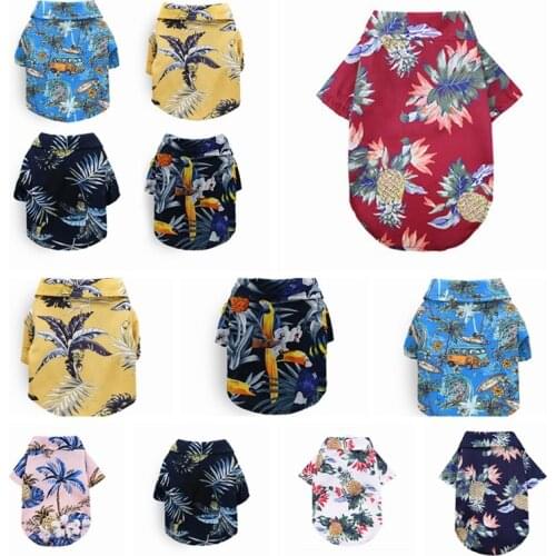 Pet Dog Clothes for Dog Clothing Hawaii Summer Vest Cats Clothes For Small Dogs Chihuahua Cooling Puppy Shirts T shirt Cat Vest