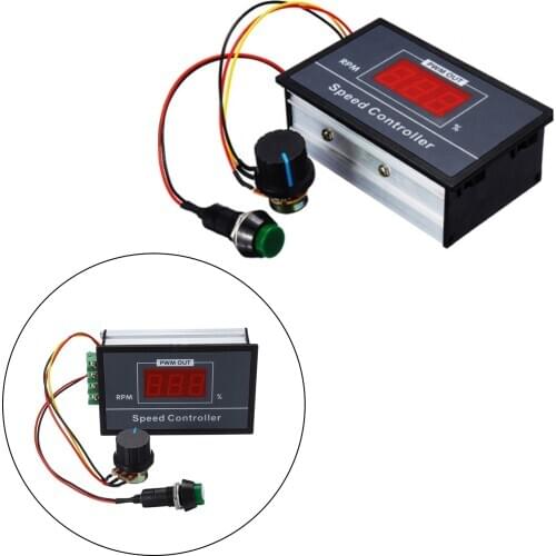 Artudatech DC6-60V 12V 24V 36V 48V 30A PWM DC Motor Speed Controller Start Stop Switch