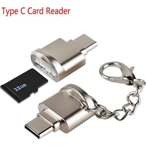 Portable Mini Card Reader Type C Micro SD TF Memory Card Reader OTG Adapter USB 3.1 Card Reader for Phone