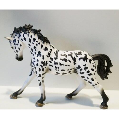 PVC Simulation Paard Animal Model Horses 5inch Denmark Knabstrupper Mare Toy Figure Farm Animals Toys Fairy Garden Decoration