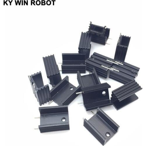 50pcs Aluminium TO-220 Heatsink TO 220 Heat Sink Transistor Radiator TO220 Cooler Cooling 15*10*20MM With 2Pin