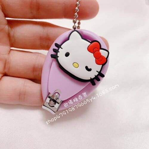 Sanrio Hello Kitty cute cartoon nail clippers children infant stainless steel nail clippers bag bag portable nail clippers