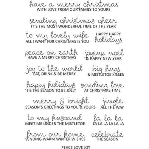 Merry Christmas Transparent Clear Silicone Stamp/Seal for DIY scrapbooking/photo album Decorative A1963