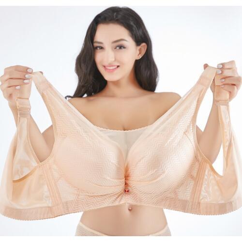 Sexy no steel ring gather comfort breathable adjustment type women plus size bra