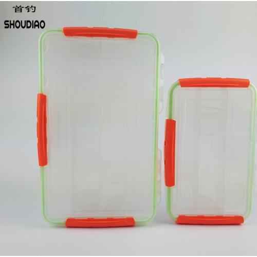 SHOU DIAO Compartments Double Sided Fishing Lure Bait Hooks Tackle Waterproof Storage Box Holder Accessories Tools Case
